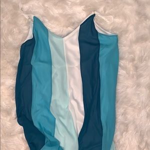 Long shades of blue maxi dress